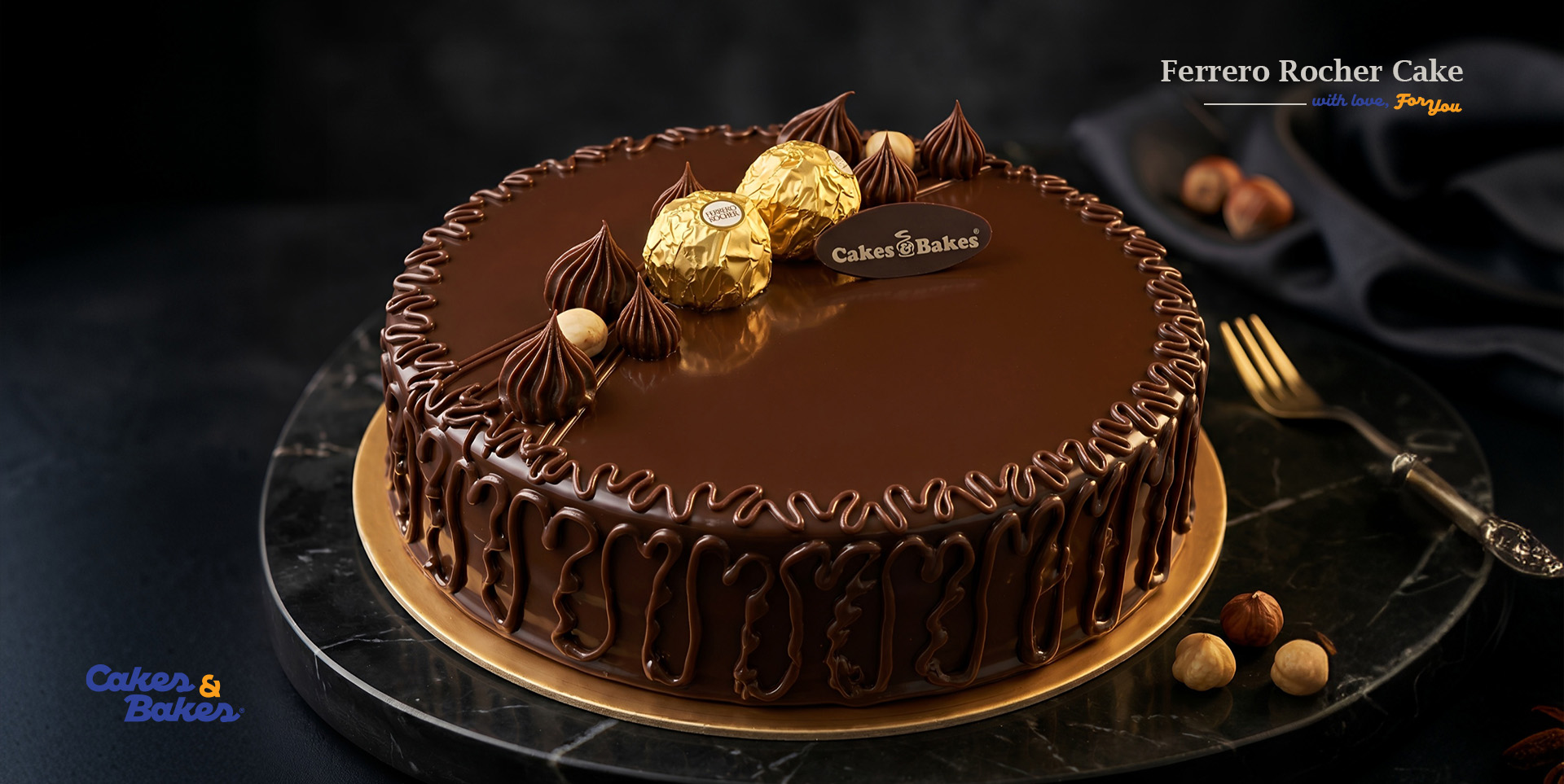 Ferrero Rocher Cake by Cakes and Bakes Bakery Dubai   