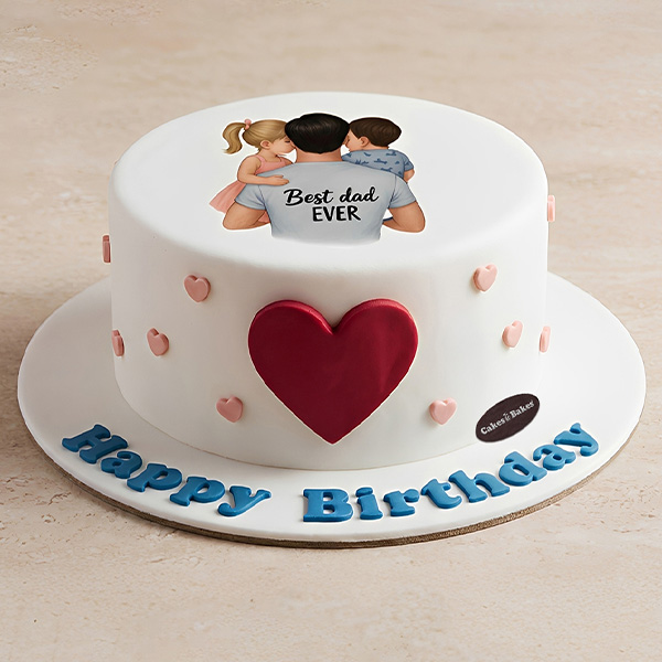 Best Dad Ever Father’s Day cake Dubai with premium custom design and smooth bakery finish