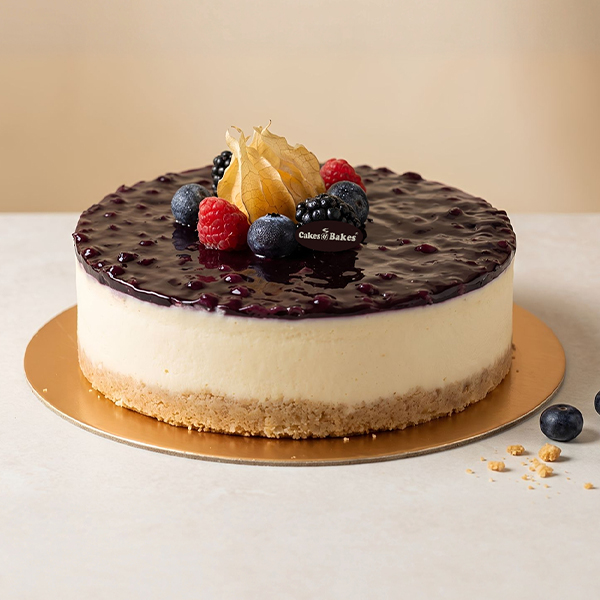 Blueberry Cheesecake from Cakes and Bakes Bakery Dubai, a rich and creamy blueberry-flavored cheesecake for birthdays, celebrations, and special occasions.
