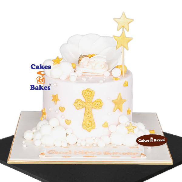 GOD BLESS - Baby Shower Cake